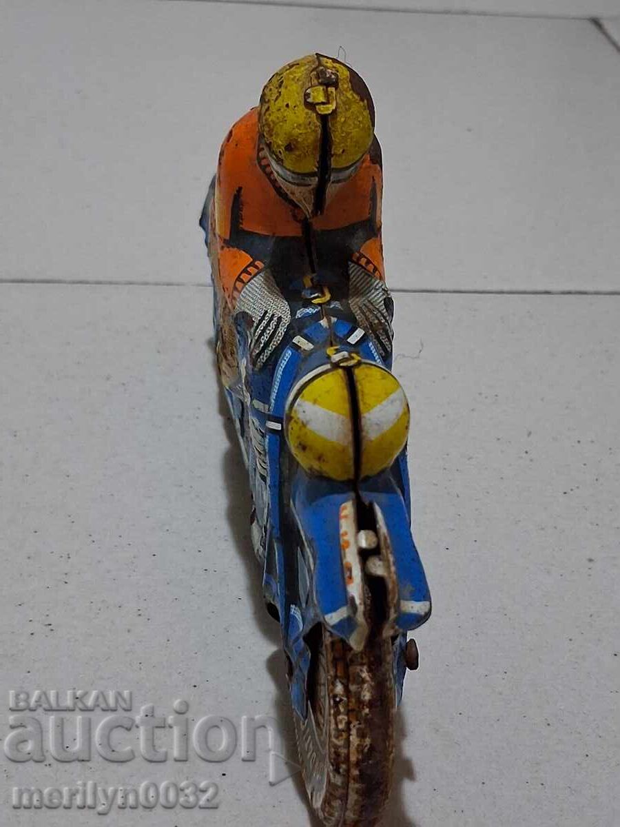 Bicicletă de jucărie din tablă pentru copii, motocicletă anii 1970 - 6 Bicicletă de jucărie din tablă pentru copii, motocicletă anii 1970 - 6