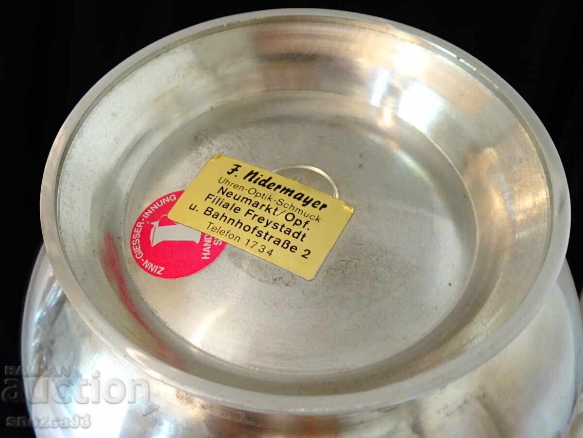 Κανάτα από κασσίτερο, κασσιτένια κανάτα, λυκίσκος, στάχυ, 1.5 λίτρα - 6