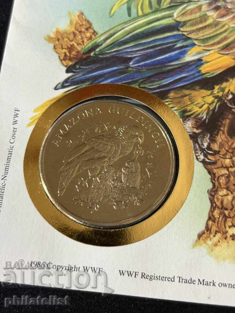 Σαιντ Βινσέντ και Γρεναδίνες 1986 - Γκουλντ αμαζόνα WWF μετάλλιο με τιμή 10.65 BGN | € 5.45