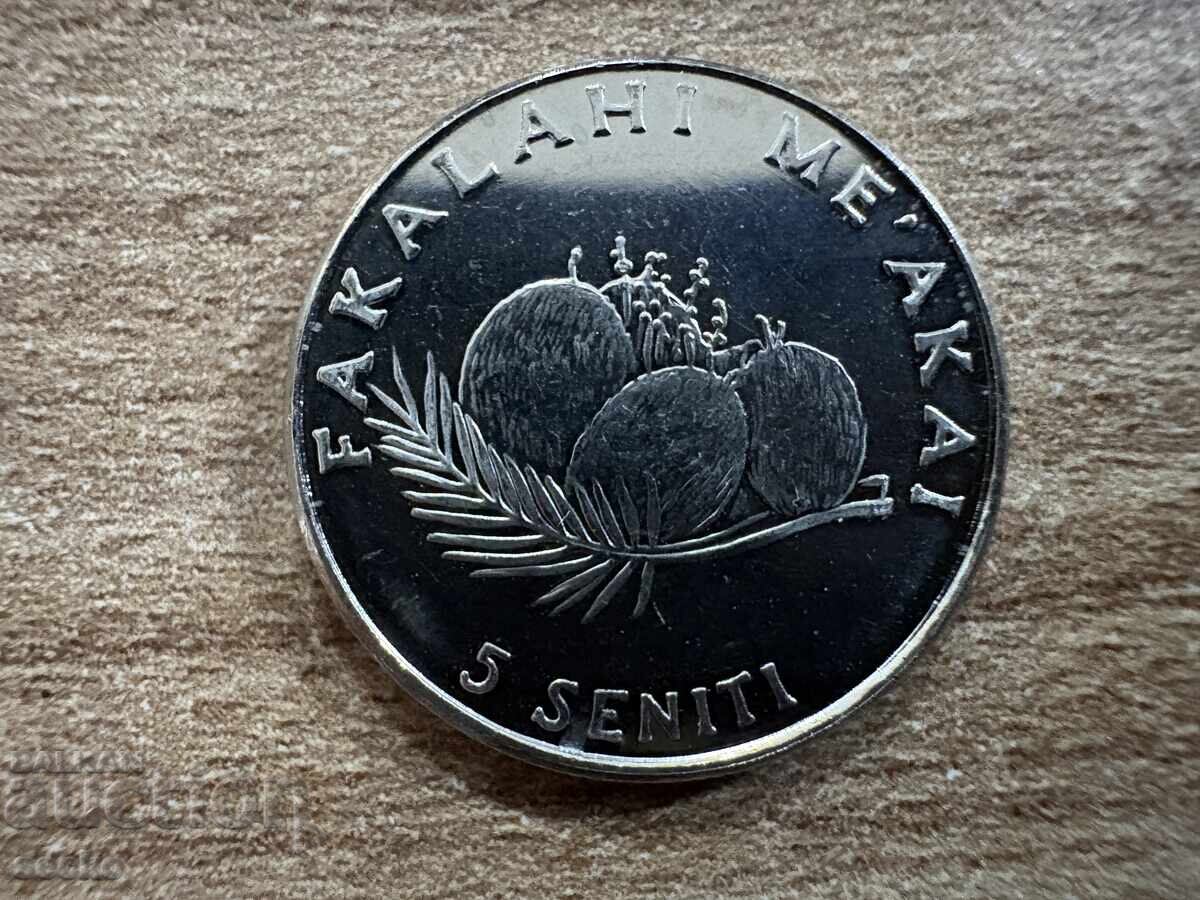 Tonga - 5 seniti (2005) Tonga - 5 seniti (2005)