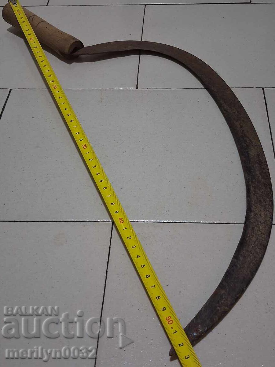 Auction  Old scythe, sickle, blade, wrought iron