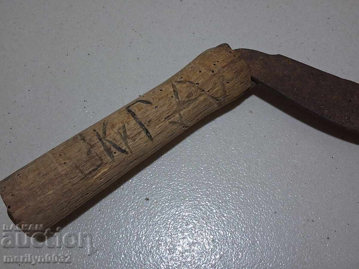 Old scythe, sickle, blade, wrought iron - 5