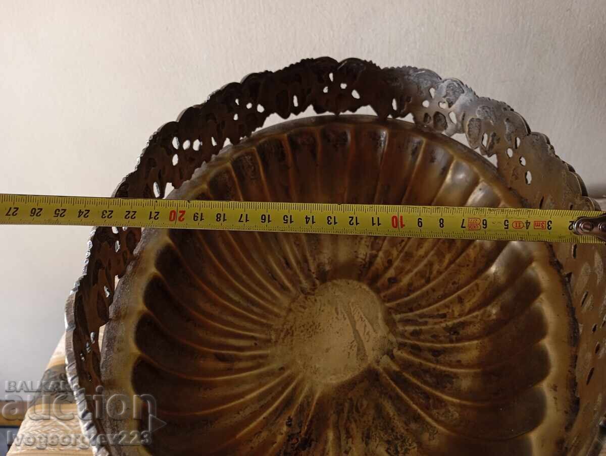 Παράδοση Ασημένια ορειχάλκινη φρουτιέρα Art Deco