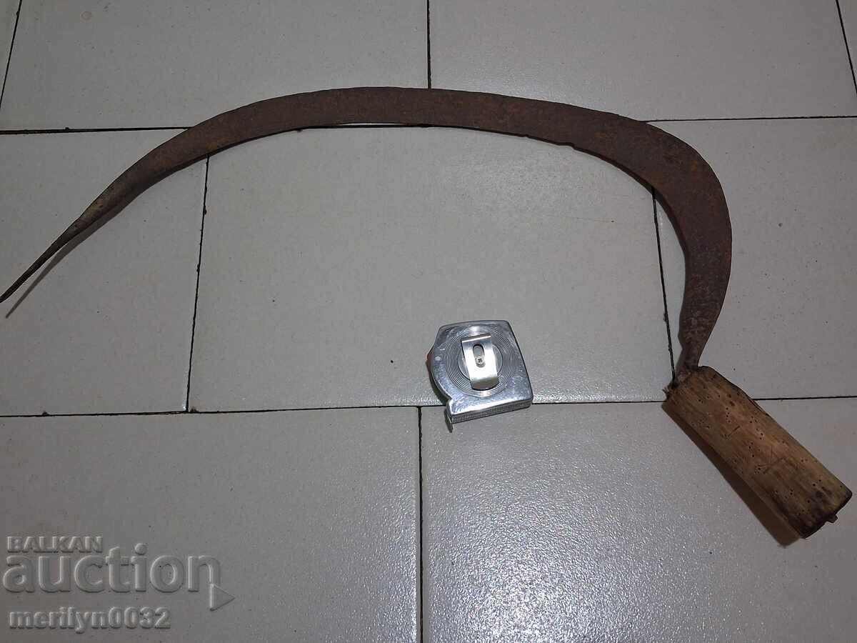 Old scythe, sickle, blade, wrought iron with price 43.00 BGN | € 21.99