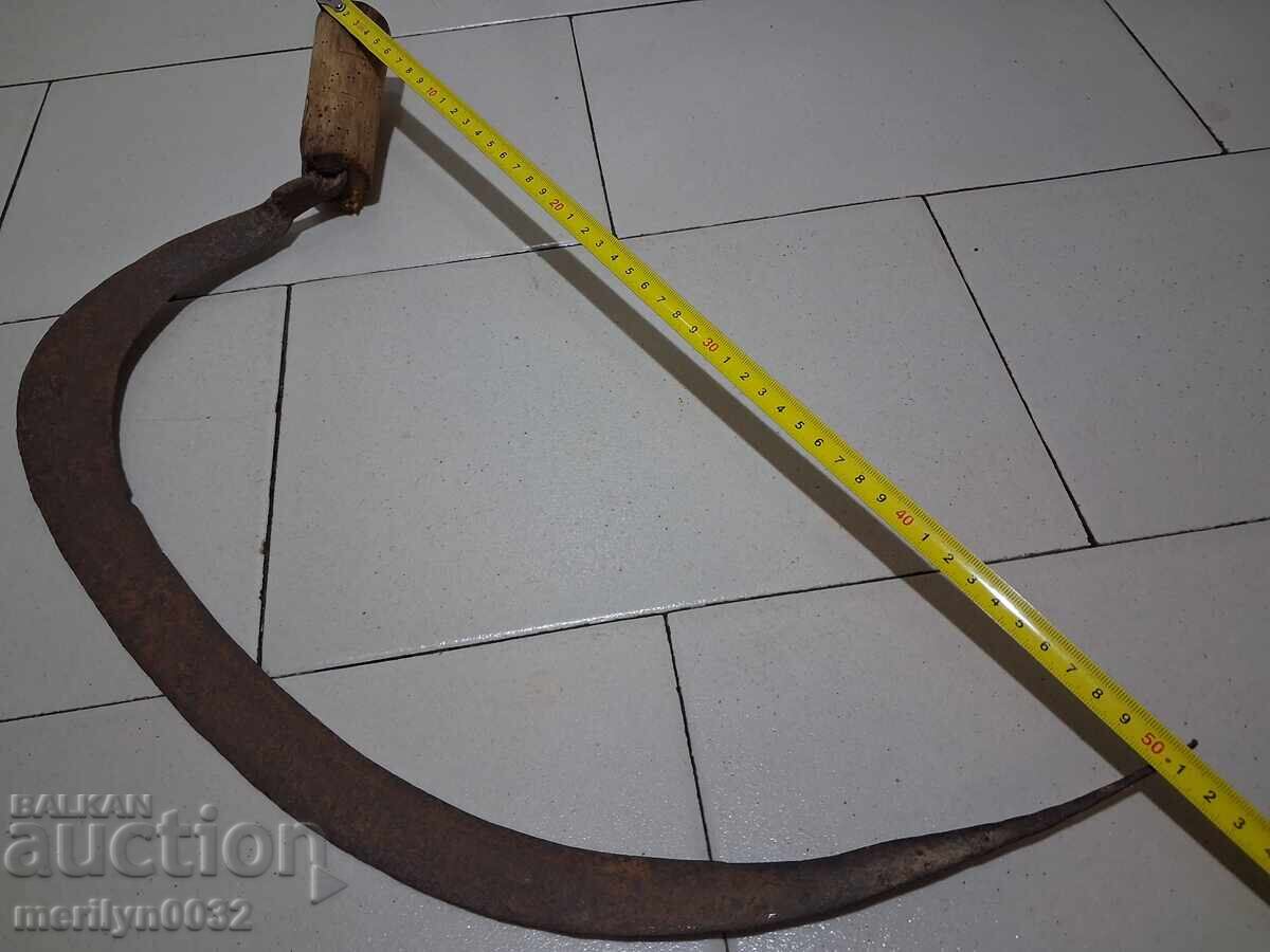 Old scythe, sickle, blade, wrought iron - 7