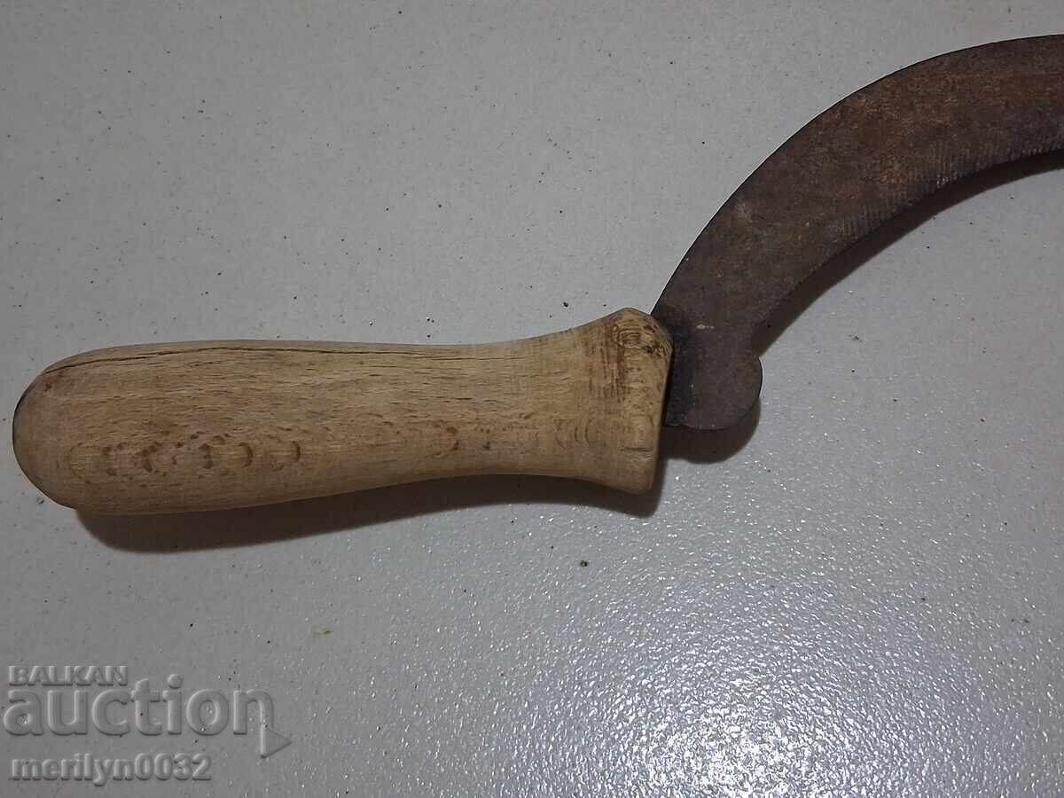 Old scythe, sickle, blade, wrought iron - 5