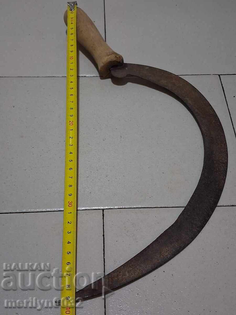 Old scythe, sickle, blade, wrought iron - 6