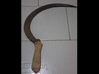 Old scythe, sickle, blade, wrought iron