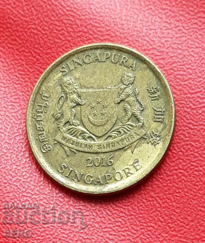 Singapore-5 cenți 2016 cu preț 0.30 BGN | € 0.15