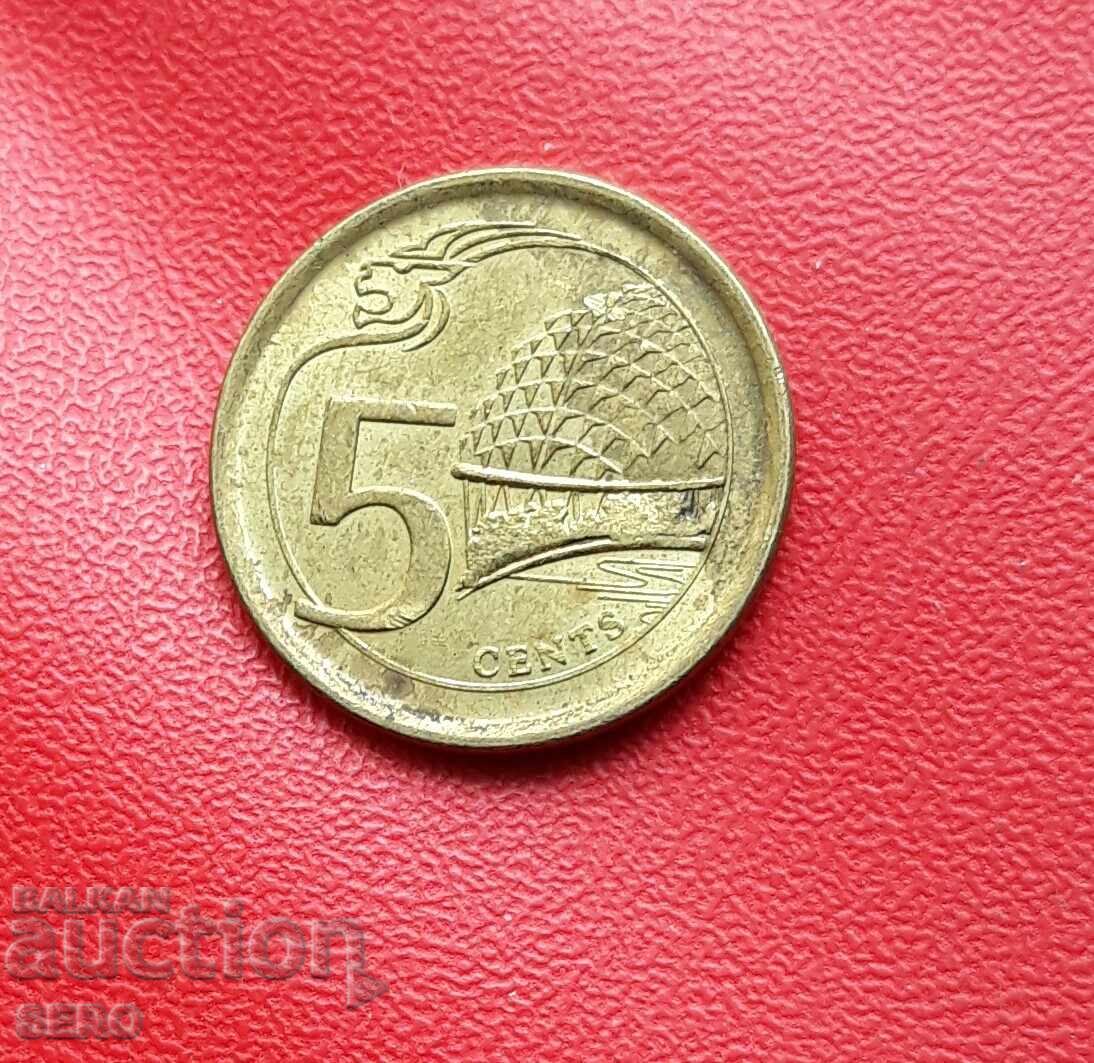 Singapore-5 cenți 2016