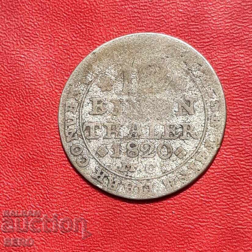 Γερμανία-Μπράουνσβαϊγκ-Λύνεμπουργκ-1/12 τάλερο 1820