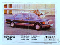 ❤️ ⭐ Imagine Turbo Turbo negru 87 Mercedes 500 SL ⭐ ❤️