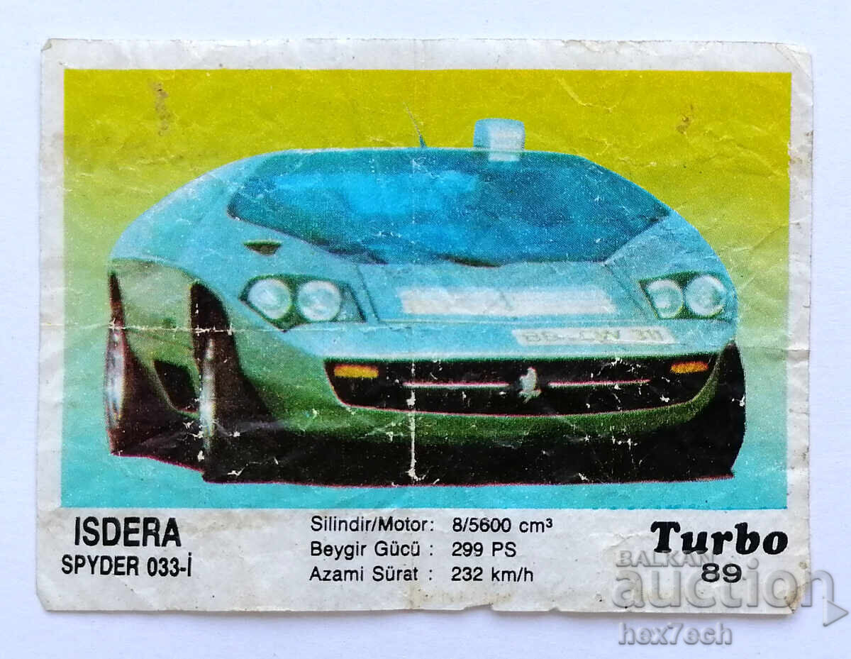 ❤️ ⭐ Картинка Turbo Турбо черно 89 Isdera  Spyder 033-i ⭐ ❤️