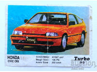 ❤️ ⭐ Poza Turbo Turbo negru 95 Honda Civic CRX ⭐ ❤️