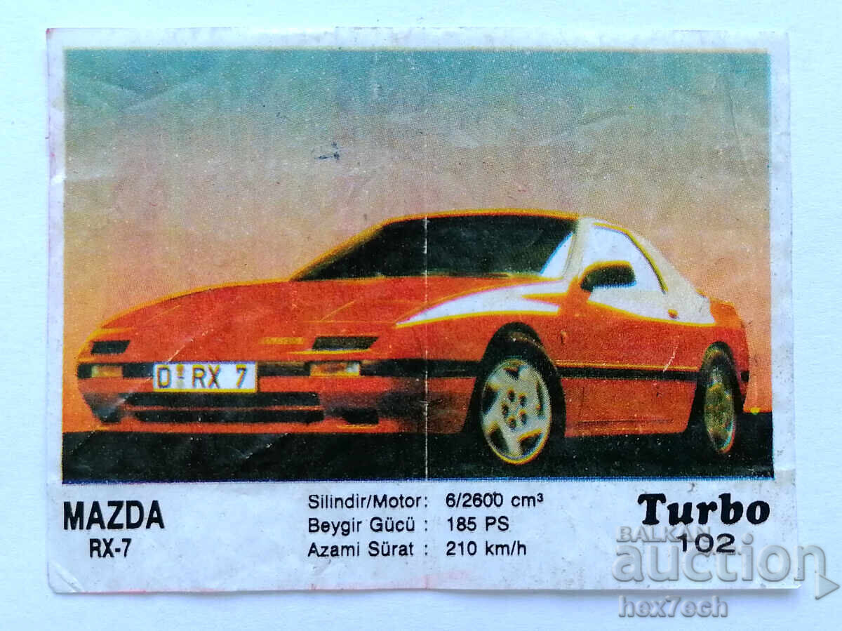 ❤️ ⭐ Εικόνα Turbo Turbo μαύρο 102 Mazda RX-7 ⭐ ❤️