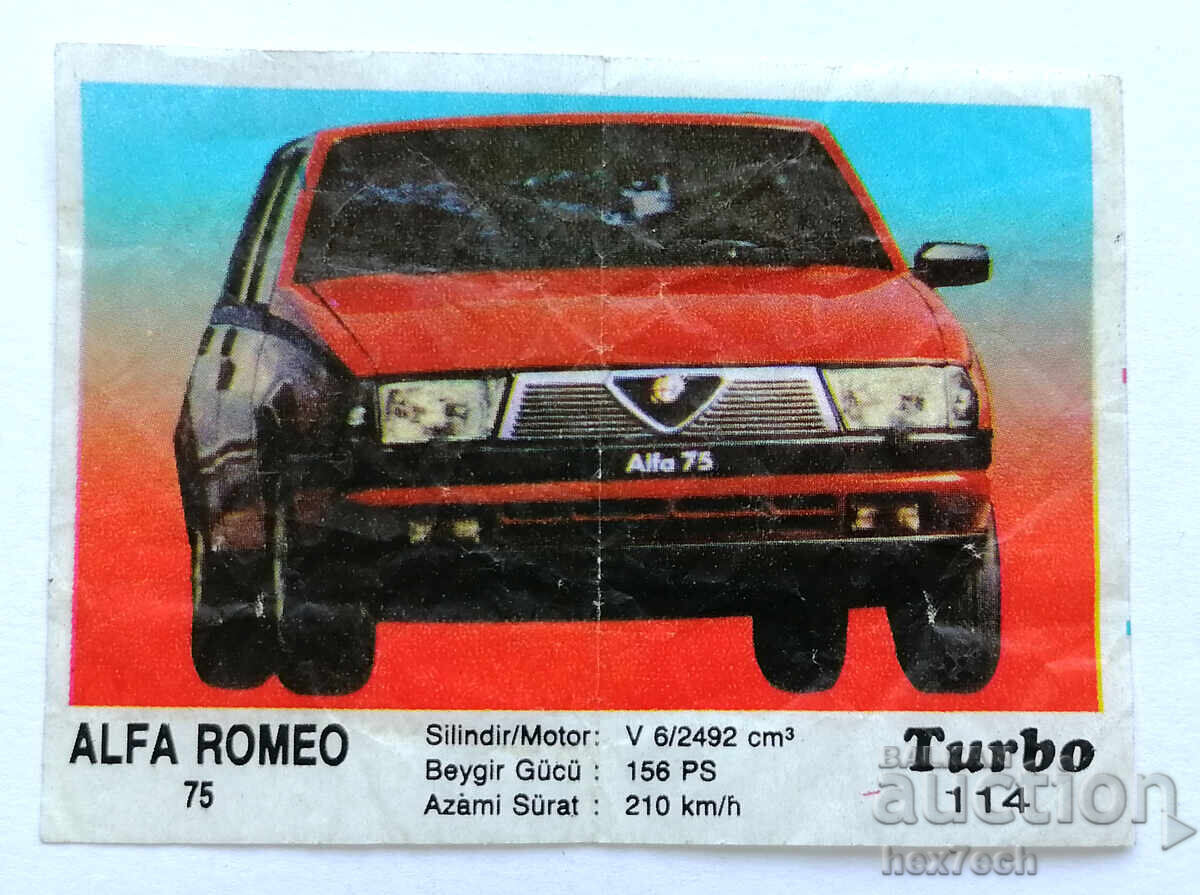 ❤️ ⭐ Picture Turbo Turbo black 114 Alfa Romeo 75 ⭐ ❤️