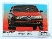 ❤️ ⭐ Imagine Turbo Turbo negru 114 Alfa Romeo 75 ⭐ ❤️