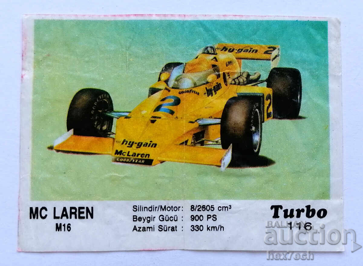 ❤️ ⭐ Картинка Turbo Турбо черно 116 MC Laren  M16 ⭐ ❤️