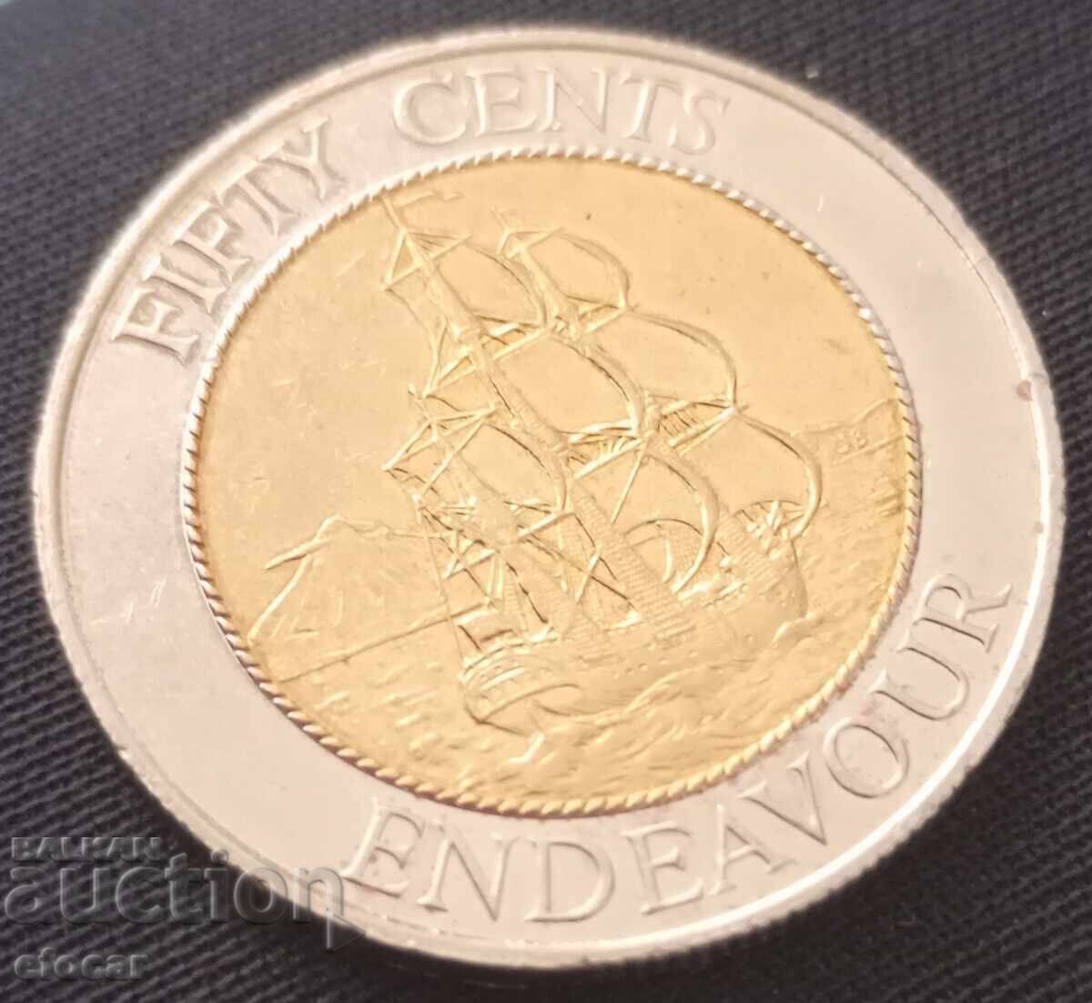 50 de cenți Noua Zeelandă 1994 cu preț € 39.99 | 78.21 BGN