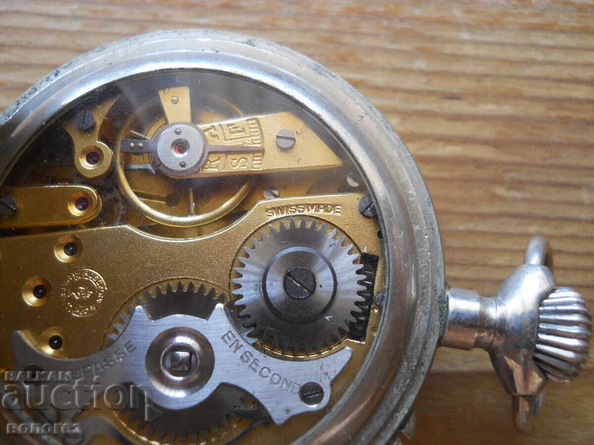 Ceas de buzunar antic "Rosskopf" Elveția - funcționează - 5