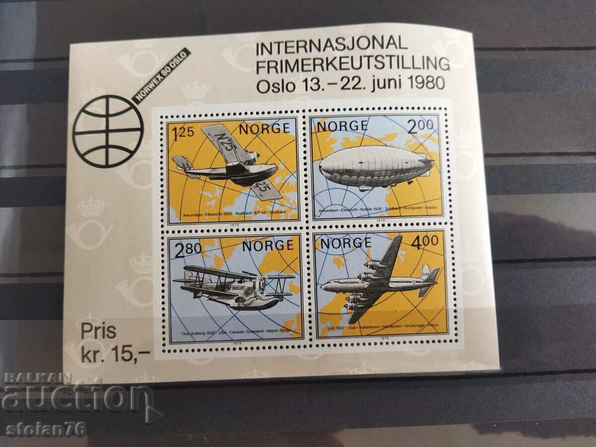 Νορβηγία Michel Block Νο. 2 από το 1979. εναέρια μεταφορά Νορβηγία Michel Block Νο. 2 από το 1979. εναέρια μεταφορά