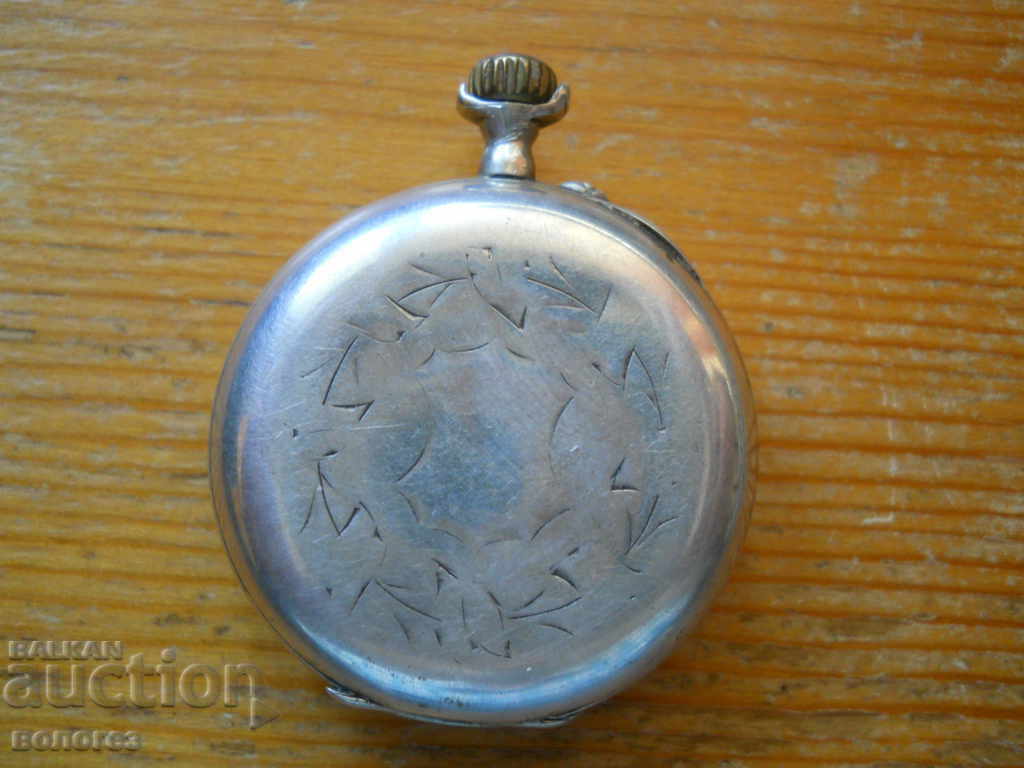 Сребърен дамски джобен часовник - не работи - 6