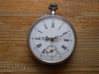 Сребърен дамски джобен часовник - не работи