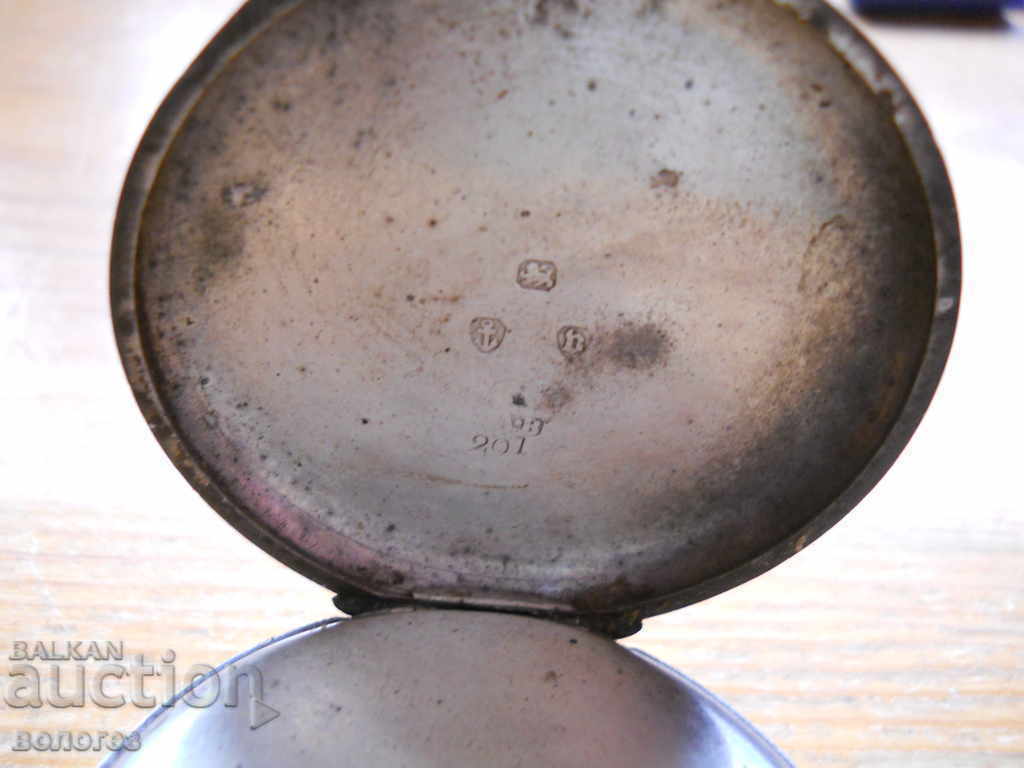 Δημοπρασία Αντίκα ασημένιο ρολόι τσέπης "AWWCo" - δεν λειτουργεί