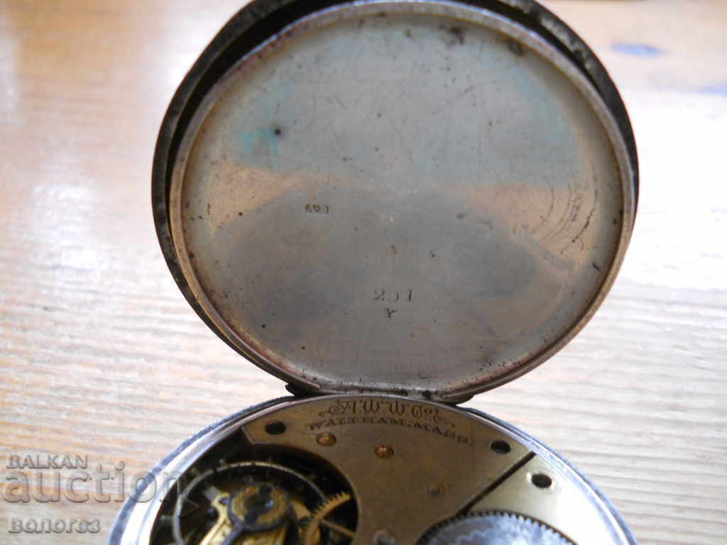 Αντίκα ασημένιο ρολόι τσέπης "AWWCo" - δεν λειτουργεί - 6