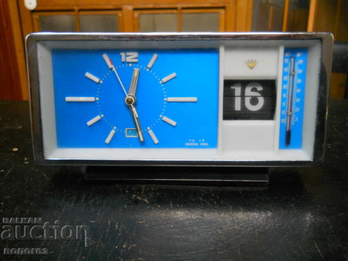 Ξυπνητήρι με ημερομηνία και θερμόμετρο "Diamant" - Κίνα - λειτουργεί