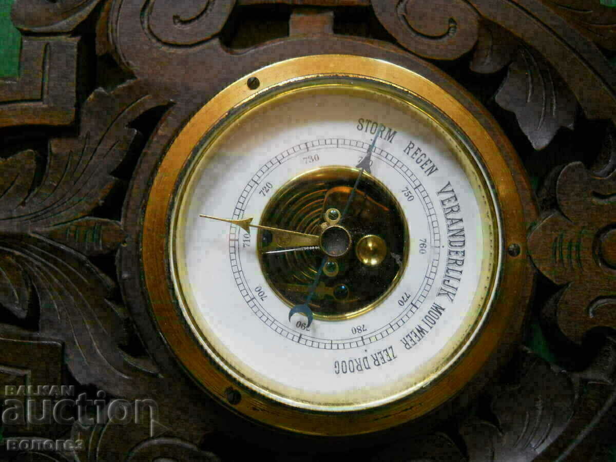Delivery of Antique Wood Carved English Barometer - Thermometer