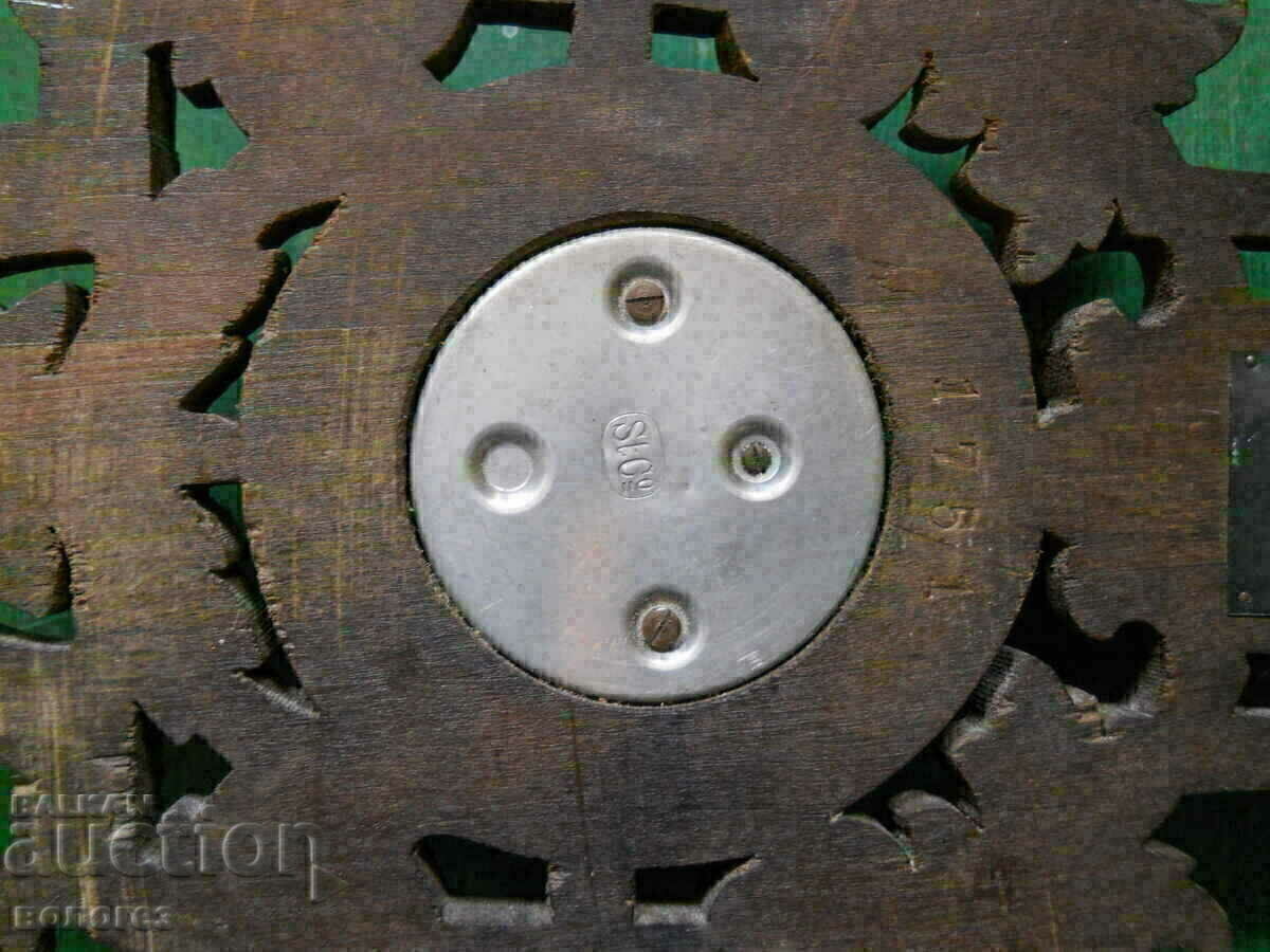 Antique Wood Carved English Barometer - Thermometer - 6