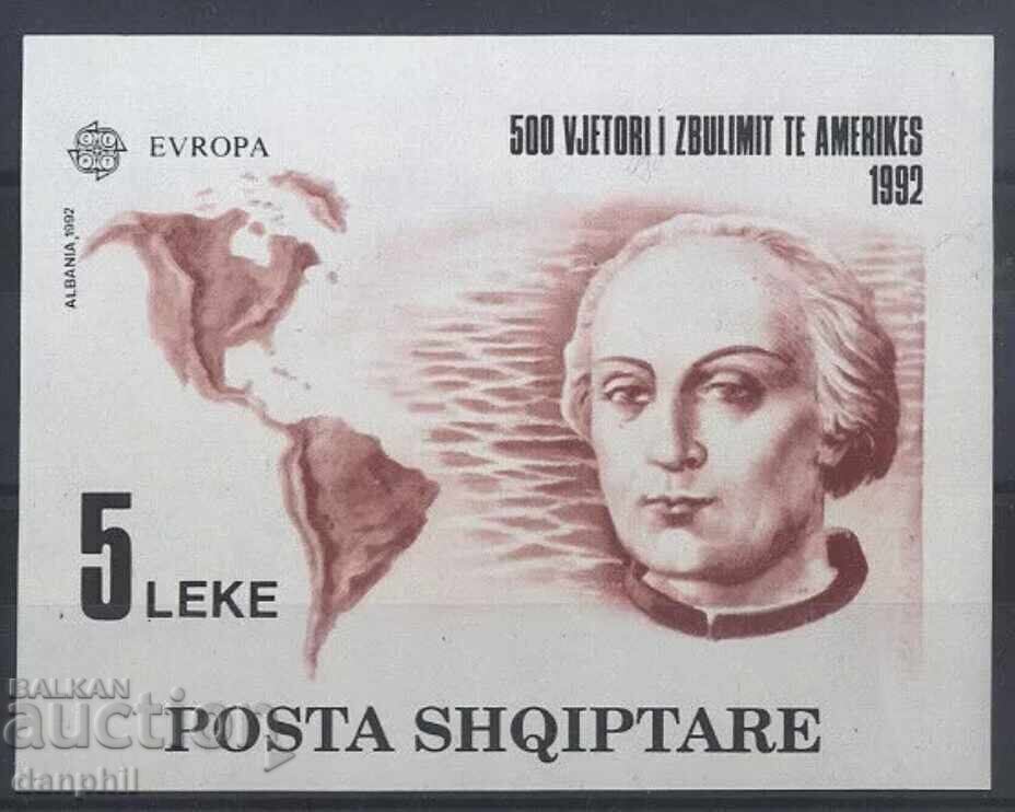 Albania 1992 Europa SEPT - bloc curat Albania 1992 Europa SEPT - bloc curat