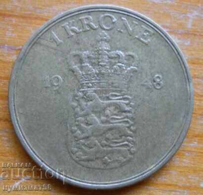 1 крона 1948 г. - Дания 1 крона 1948 г. - Дания