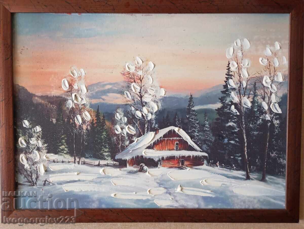 Картина зимен пейзаж с цена 40.00 лв. | € 20.45