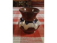 CERAMICĂ TROIANĂ NOUĂ, VAZĂ MICĂ, SCUNDĂ, DISPONIBILE APROXIMATIV 10