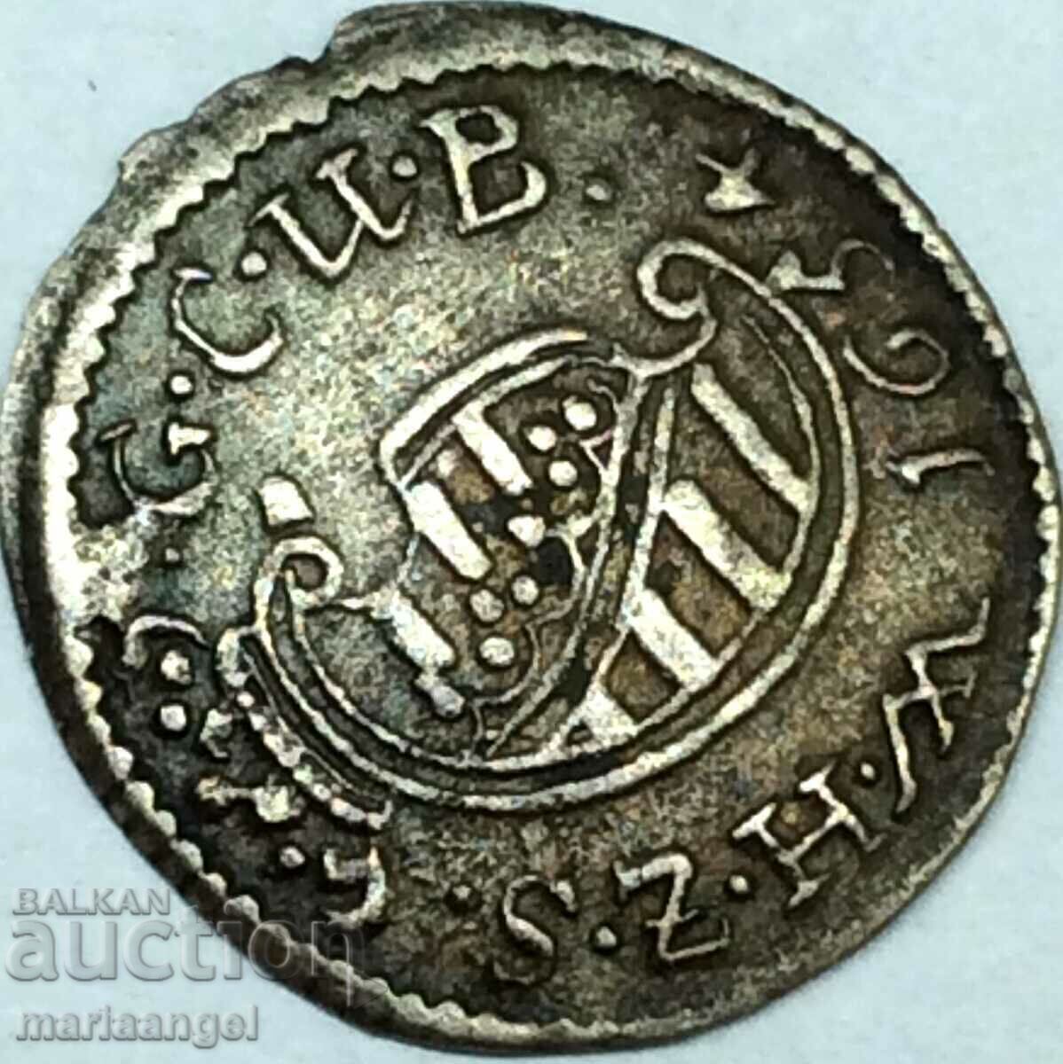 Δημοπρασία 1 κρόιτσερ 1654 Γερμανία Σαξονία Βίλχελμ IV Νέο Βαϊμάρη