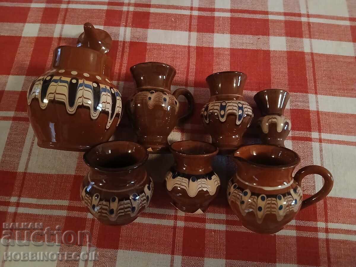 Livrarea CERAMICĂ TROIANĂ NOUĂ 7 buc VAZĂ MICĂ CANĂ ZAHARNIȚĂ