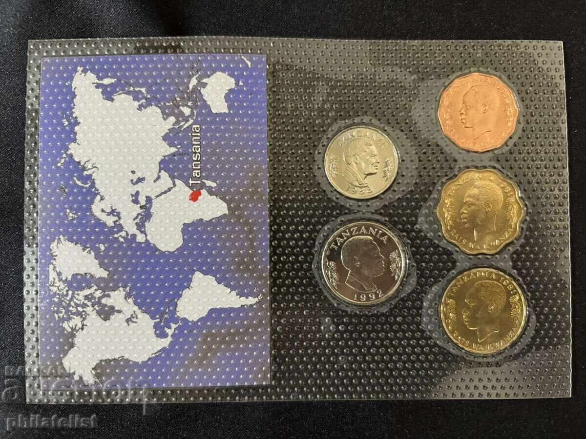 Παράδοση Τανζανία 1981 –1992 - Ολοκληρωμένο σετ, 5 νομίσματα UNC Παράδοση Τανζανία 1981 –1992 - Ολοκληρωμένο σετ, 5 νομίσματα UNC