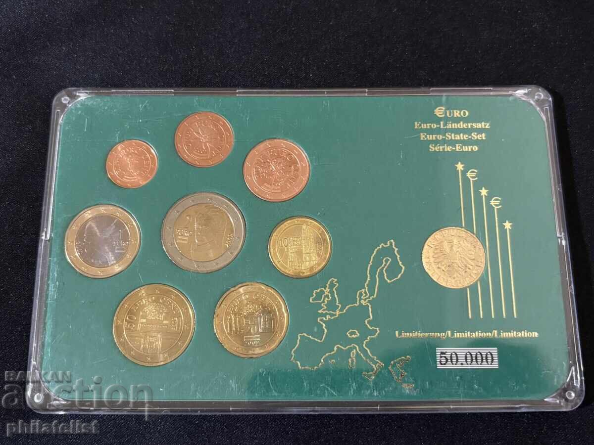 Austria 2002 - Euro set from 1 cent to 2 euro + 5 groschen 1978 Austria 2002 - Euro set from 1 cent to 2 euro + 5 groschen 1978