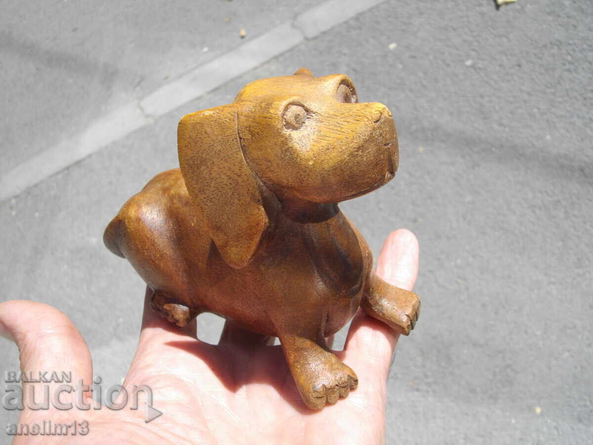 Δημοπρασία Συλλεκτικό Φιγούρα Ξυλογλυπτό Σκύλος Ντάκελ