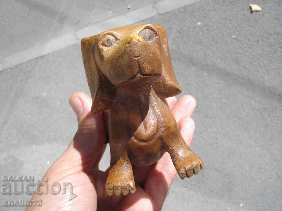 Παράδοση Συλλεκτικό Φιγούρα Ξυλογλυπτό Σκύλος Ντάκελ