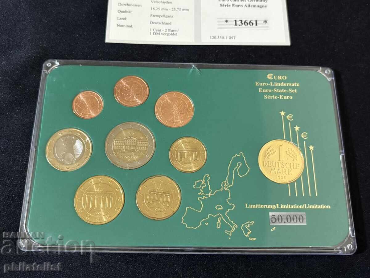Германия 2003-2019-Евро сет от 1 цент до 2 евро + 1 DM 1950 с цена 25.00 лв. | € 12.78