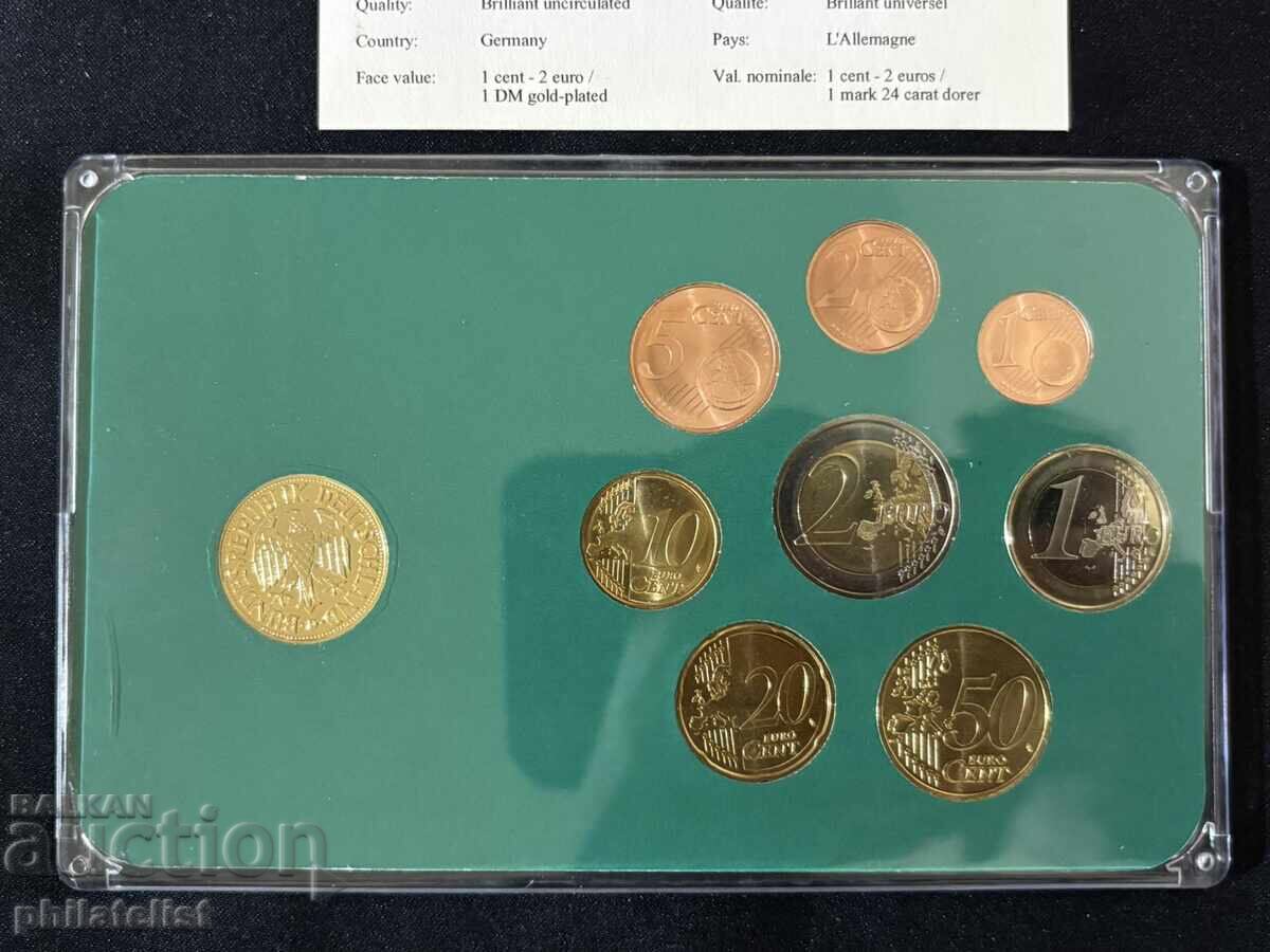 Доставка на Германия 2003-2019-Евро сет от 1 цент до 2 евро + 1 DM 1950