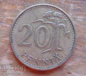 20 пени 1963 г. - Финландия 20 пени 1963 г. - Финландия