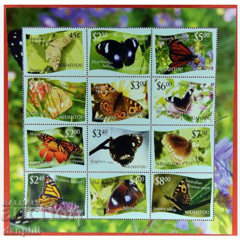 Τόνγκα 2012 Πέταλουδες - καθαρό, αχρησιμοποίητο μικρό φύλλο Τόνγκα 2012 Πέταλουδες - καθαρό, αχρησιμοποίητο μικρό φύλλο