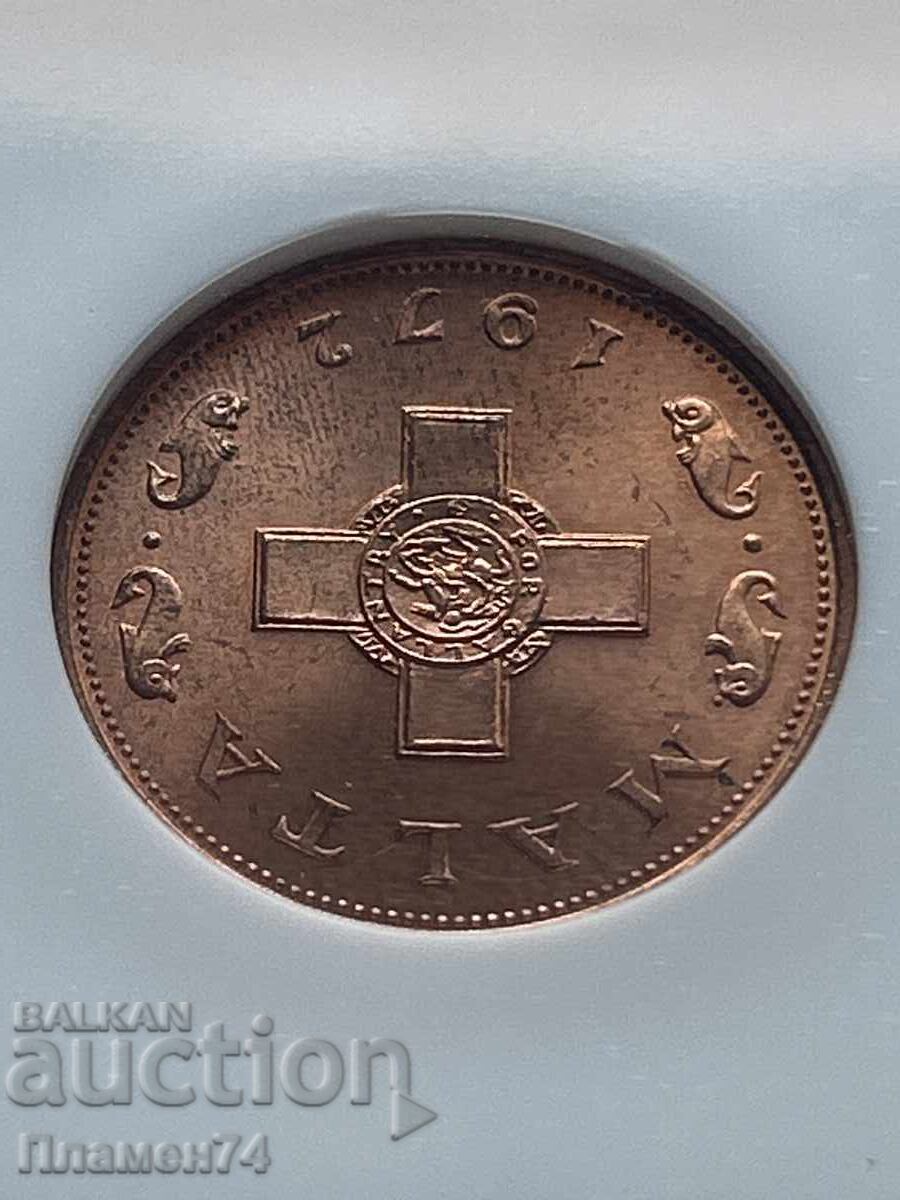 Δημοπρασία 1 λεπτό 1972 MS63RB Μάλτα