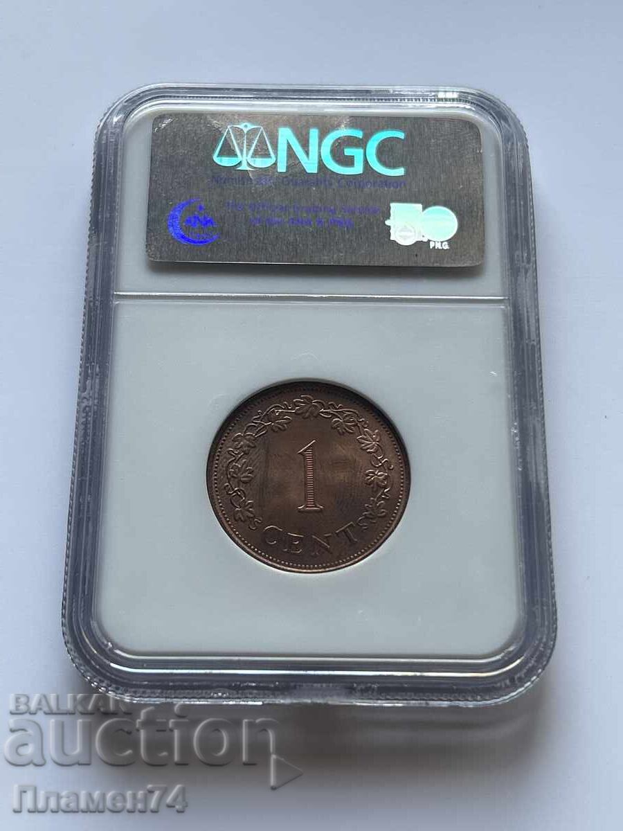 Παράδοση 1 λεπτό 1972 MS63RB Μάλτα