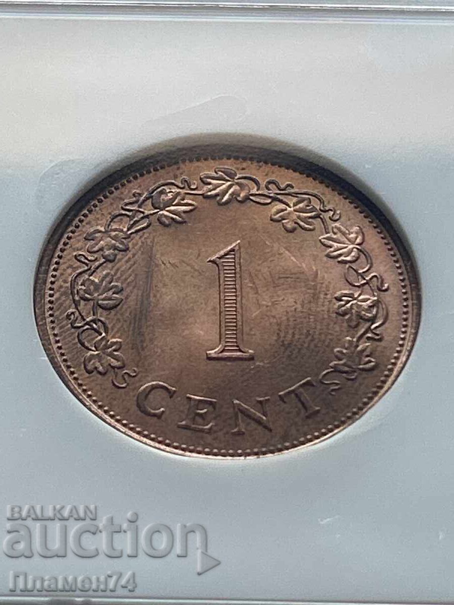 1 λεπτό 1972 MS63RB Μάλτα - 5