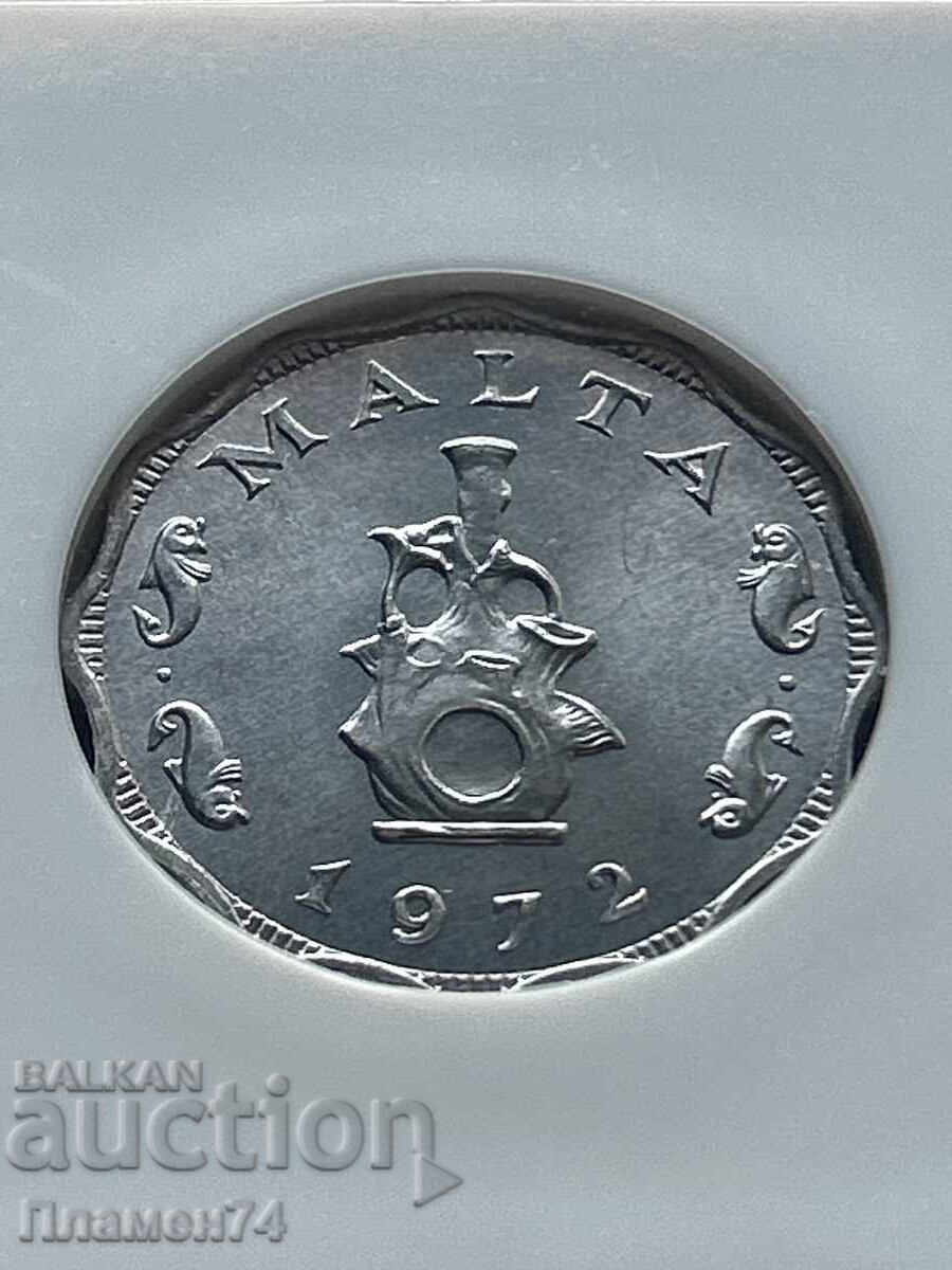 1 μίλα 1972 MS64 Μάλτα με τιμή 120.00 BGN | € 61.36